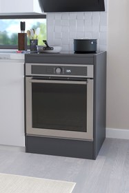 Resim Bofigo Ankastre Fırın Dolabı Ankastre Dolabı Ocak Dolabı Ankastre Modül Dolap Fırın Ocak Dolabı Antrasit 