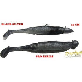 Resim Rapture Pro Series Black Silver 10Cm Lrf-Spin Silikon Yem Zokalı 