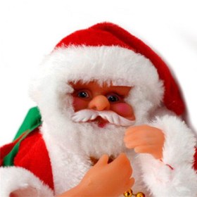 Resim Climbing Ladder Electric Santa Claus Climbing Red Ladder Doll Toy - Grey 