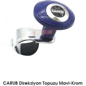 Resim PINUKS Direksiyon Topuzu Lux Mavi- Krom Oto Aksesuar Premium 