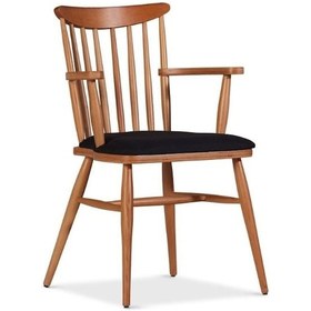 Resim Cotswold Ahşap Kolçaklı Sandalye Natural - Siyah 