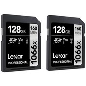 Resim Lexar 128gb Professional 1066x Uhs-ı Sdxc Hafıza Kartı 2li Paket 