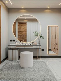 Resim Makyaj Masası Pufu - Düz Beyaz Puf Havlu Kumaş - Dekoratif - Ayak Uzatma Pufu - Yuvarlak Puf Beyaz 