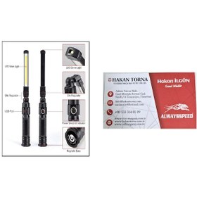 Resim Rico Katlanabilir Şarjlı Led Lamba Mıknatıslı Fener 013-rc0035 beyaz 