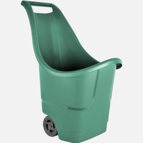 Resim Serinova Baha Çok Amaçlı Plastik Bahçe Arabası Tekerlekli 50 Litre Yeşil 