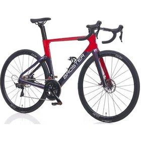 Resim Broster Aero Cr-4000 105 Set Full Karbon 52 Cm Yol Yarış Bisikleti Kırmızı Lacivert Kırmızı 
