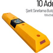 Resim İleri Trafik 10'lu Şerit Sınırlama Butonu Seti 100x20x8 cm 