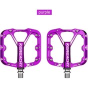 Resim motosergen Kereachy 3 Rulmanlı Alüminyum Alaşımlı Mtb Freeride Bmx Geniş Platform Bisiklet Pedalı Mor 