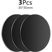 Resim GongtuShop 3 Adet Siyah 35X35 Stili 5 Adet Metal Plaka Etiket Disk Demir Levha Mıknatıs Cep Telefonu Tutucu Için Manyetik Araç Telefonu Standı Sahipleri Mıknatıs Değil (Yurt Dışından) 