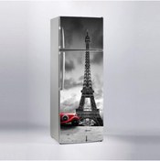 Resim Jasmin2020 Buzdolabı Sticker Kaplama Etiketi Paris Kırmızı Araba 