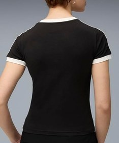 Resim T7 Kadın Siyah Günlük Stil T-Shirt 63212901 