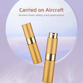Resim 6 adet takım halinde 2 Taşınabilir Mini Parfüm Atomizer ile 4 Aksesuar, 8ml Seyahat Dolabilir Koku Püskürtme Şişesi, 2 Püskürtme Tüpü, Huni, Damlatıcı, Yaylı Pipet içerir, İş Seyahati için Kompakt Dağıtıcı 
