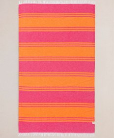 Resim Vibrant Parlak Çizgili Renkli Peştemal Turuncu, Charm Hediyeli 