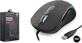 Resim Hadron G340 Destroyer 6400dpi RGB Ledli 1.50mt USB Kablolu Oyuncu Mouse - Siyah 