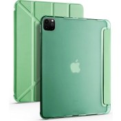 Resim Five-E Apple iPad Pro 11 3.nesil (2021) Yatay ve Dikey Standlı Antişok Köşe Korumalı Kalemlikli Origami Slikon Kılıf A2377 A2459 A2301 A2460 