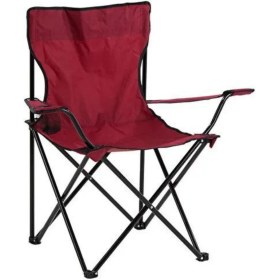 Resim Kırmızı ve Siyah Hafif ve Taşınabilir Kamp Sandalyesi, Konforlu Kullanım Sağlar 