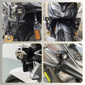 Resim Motosiklet Gidon Koruma Demiri Sis Farı Montaj Ayağı 2 Adet Alüminyum Braket 18-32mm Ayarlanabilir 