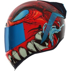 Resim Icon Airform Manik Rr Mıps Kapalı Motosiklet Kaskı Siyah Kırmızı Mavi Siyah - Kırmızı 