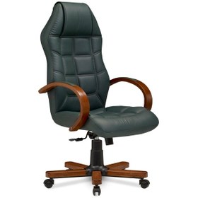 Resim Royal Konfor Bilgisayar - Ofis - Müdür - Büro - Makam Çalışma Koltuğu Haki Renk Ahşap Ayaklı Haki 