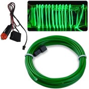 Resim Techmaster Araç İçi Torpido Şerit Ledi Renkli İp Neon Led Yeşil 3 M 