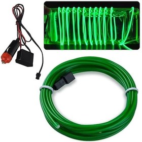 Resim Techmaster Araç İçi Torpido Şerit Ledi Renkli İp Neon Led Yeşil 3 M 