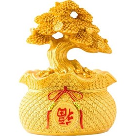 Resim Suntek Para Çantası Ağacı Heykelcik Şanslı Kumbara 