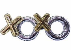 Resim Nessiworld Gümüş Renk Xoxo Yazılı Parti Gözlüğü 17x7 cm 