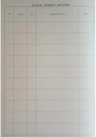 Resim Özkan Evrak Zimmet Defteri 96 Yaprak Ciltli 22X31 Cm N11.37 