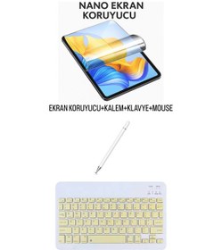 Resim Lenovo Tab M9 Tb310fu Uyumlu Ekran Koruyucu Klavye Mouse Set Sarı 