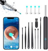 Resim Monyee Semgears Kablosuz Akıllı Endoskop Seti - 3.6mm Uç, 6 Led Işık, 40 Dakika Kullanim Süresi, Değiştirilebilir Kulak Uçları, Siyah 