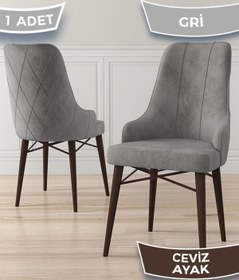 Resim Canisa Concept Neta Serisi, 1.sınıf Babyface Kumaş Gri Sandalye, Ceviz Gürgen Ayak 