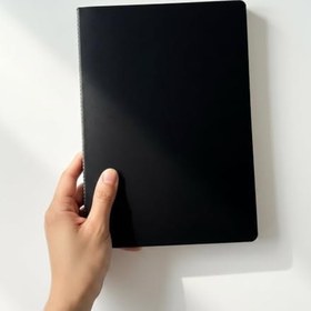 Resim Fark Tanıtım Terzi Dikişli Not Defteri - 42 Yaprak (84 Sayfa), 110 gr. Kağıt - Terzi Dikişli Not Defteri, Ofis ve Günlük Kullanım İçin İdeal (Siyah, A5: 14,8 × 21 cm (5.83 × 8.27 inç), Noktalı) 