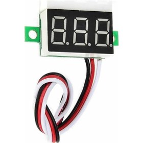 Resim 0.36 Inch Dc 4,2v-30v Dijital Voltmetre Kırmızı 3 Telli 0.36 Dc 0-30v Voltaj Besleme Güç Kaynağı 
