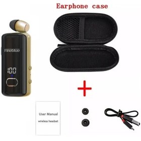 Resim Fineblue F580 Metal Klip Kablosuz Kulaklık Lotus Bluetooth 5.3 Hd Mic Gürültü Gold With Bag 
