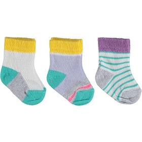 Resim Tezcanstore Bibaby Biorganic Rainbow Unisex 3'Lü Çorap 68406 Kız-Kız-0-3 Ay 