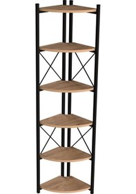 Resim Çiçeklik Kitaplık 6 Raflı Ceviz Diğer 