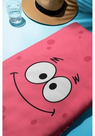 Resim Dijital Baskı Plaj Deniz Havlusu Patrick Desenli Peştamal Hvl0025 Renkli 