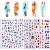 Resim Geeksen "6 Adet 3d Çiçekli Oje Sticker Seti - Kolay Uygulama, Şık Tasarımlar" 