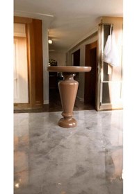 Resim Doğal Ahşap Tekli Mantar Yan Sehpa Kahverengi Renk - Zigon Sehpa Kahverengi 