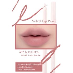 Resim Kremsi Formüle Sahip Dudak Kalemi Ve Kalemtıraş Seti Clıo Velvet Lip Pencil Set 12 Blush Pink 