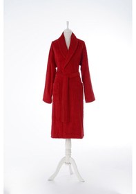 Resim Özdilek Colourist Şalyaka L Beden Unisex Bornoz - Kırmızı 