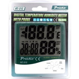 Resim Proskit Pk-040 Nt-312 Problu Sıcaklık Nem Ölçer -10/+50 Derece 