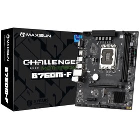 Resim MAXSUN mxn-28 Challanger B760M-F LGA1700 DDR4 4266 Mhz M.2 HDMI mAtx Intel Anakart 