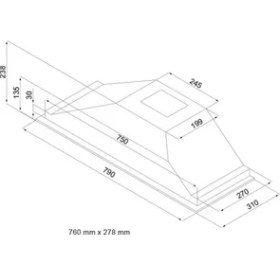 Resim Silverline Astec Ankastre Aspiratör 1170 x 90 cm İnox 