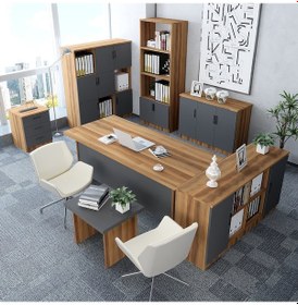 Resim Vest 7'li Ofis Takımı Model 1 Ceviz Füme 