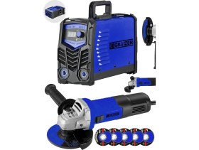 Resim Graizer Alman Mma 200 Amper Profesyonel Dijital Göstergeli Invertör Kaynak Makinesi + Avuç Taşlama Hediyeli 