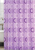 Resim Zethome Banyo Perdesi 2x120x200 Çift Kanat Duş Perdesi Halka Hediyeli Duşakabin Perdesi 5033 Lilla 
