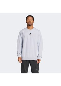 Resim Adidas Designed For Training Crew Erkek Gri Antrenman Sweatshirtü Jp0927 Gri 