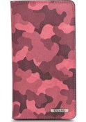 Resim Guard Plus Telefon Girişli Pembe Kamuflaj Hakiki Deri Unisex Cüzdan Pembe 