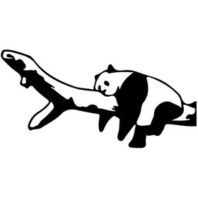 Resim Ağaçta Uyuyan Panda Sticker 20 X 10 Cm 